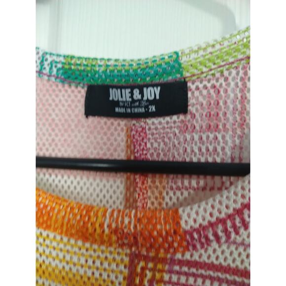 Jolie&Joy Woman 2X Mesh Shirt Pullover Swimwear Cover Adjustable Hem - Picture 2 of 10